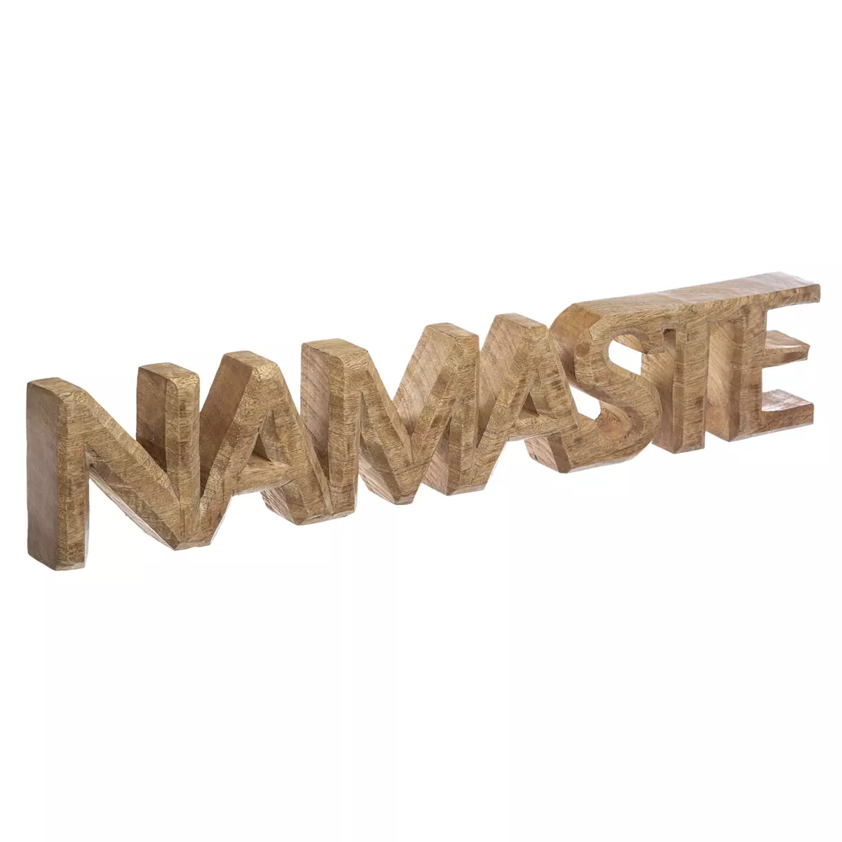 eminza Mot à poser en bois "Namaste" Naturel