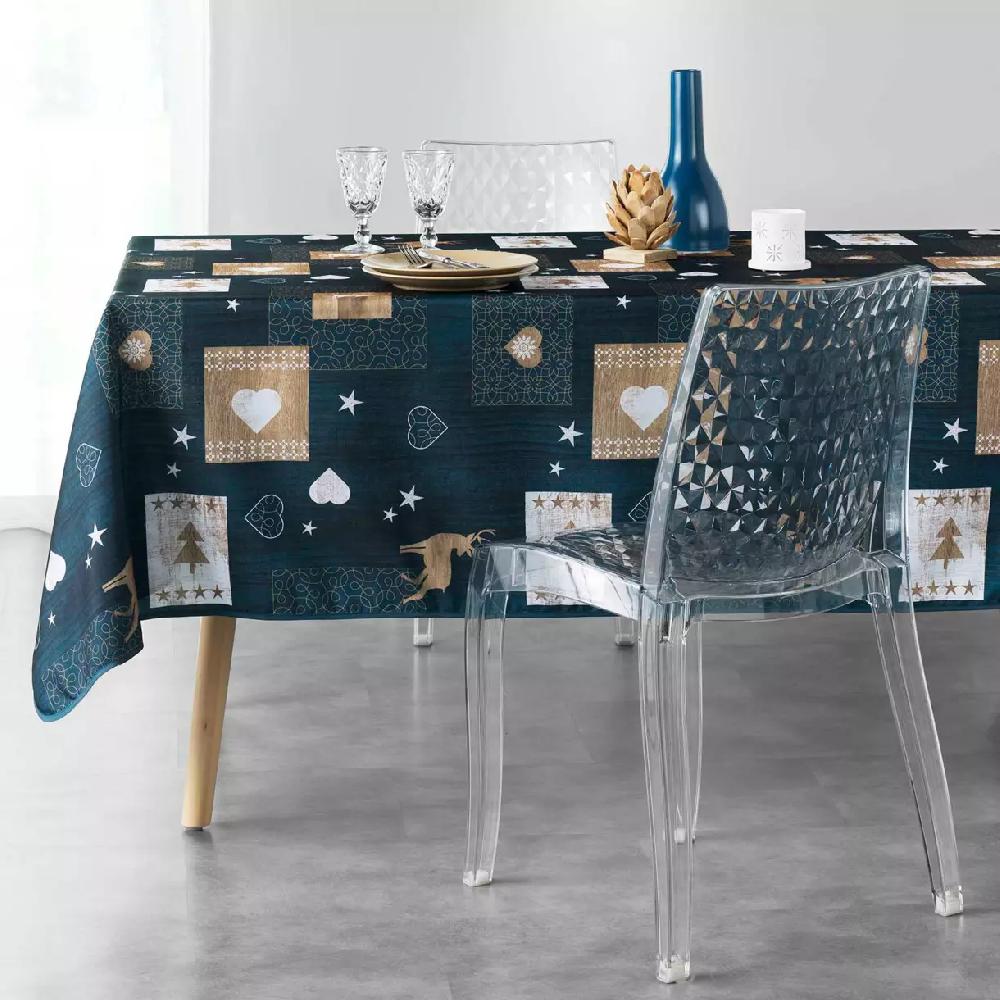 eminza Nappe rectangulaire (L240 cm) Augustin Bleue