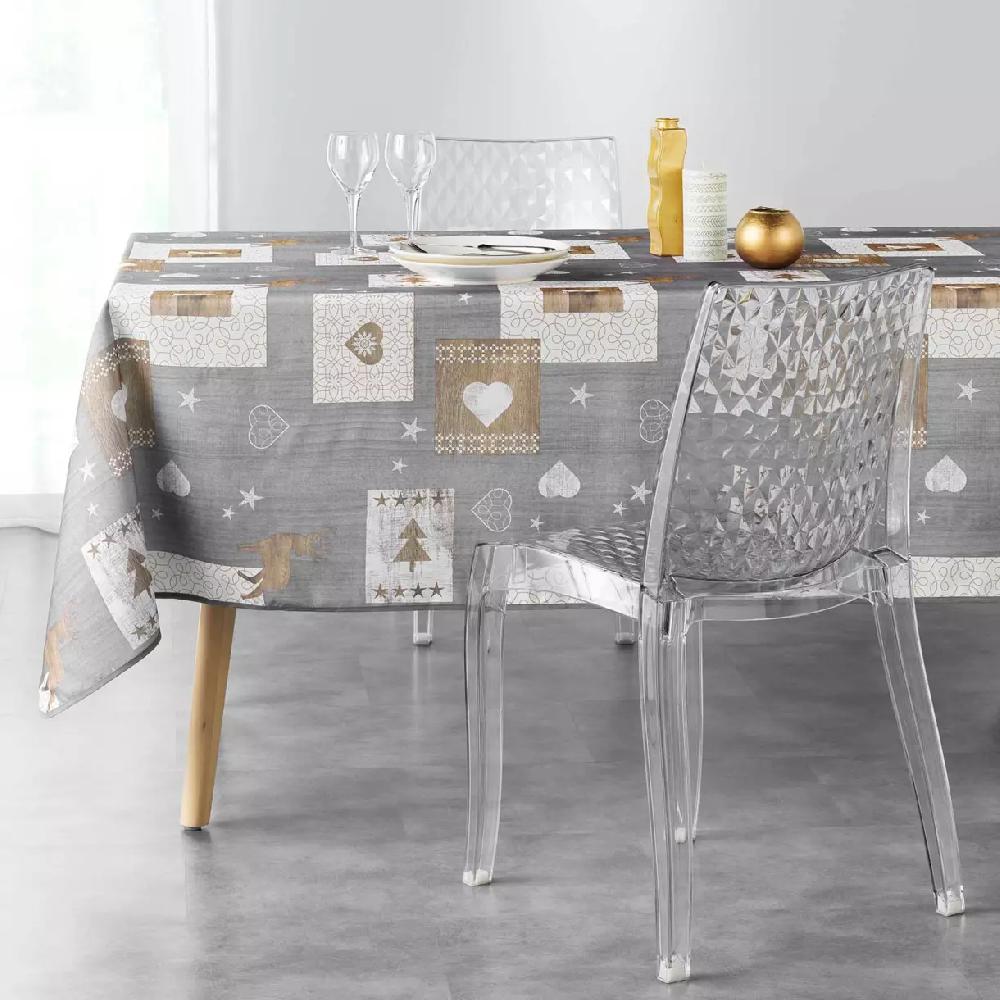 eminza Nappe rectangulaire (L240 cm) Augustin Grise