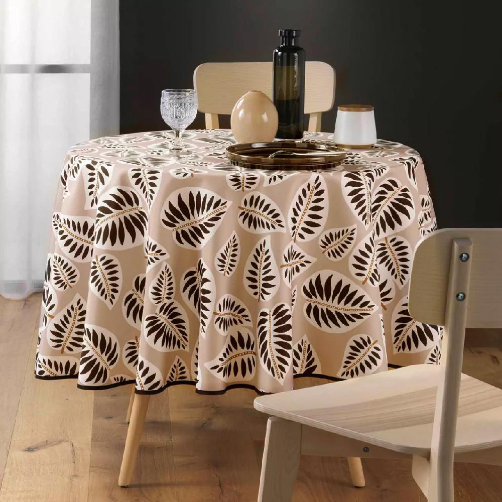 eminza Nappe ronde anti tache (180 cm) Alma Noire