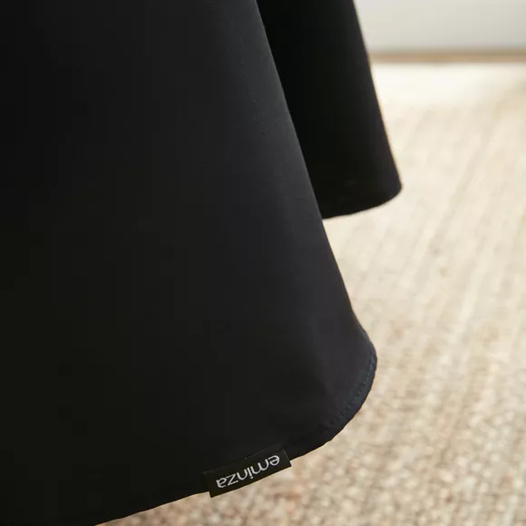 Eminza Nappe Ronde Anti Tache (180 Cm) Elise Noire