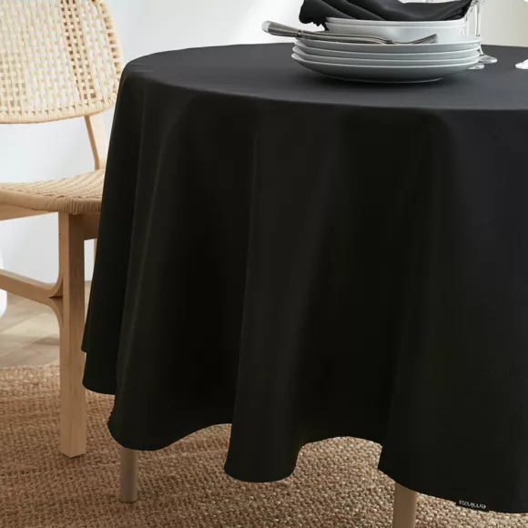 Eminza Nappe Ronde Anti Tache (180 Cm) Elise Noire