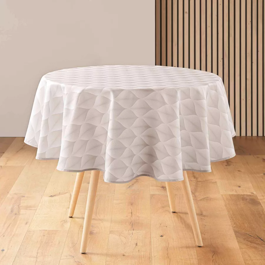 Eminza Nappe Ronde Anti Tache (180 Cm) Kalini Beige
