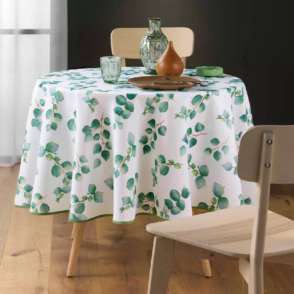 eminza Nappe ronde anti tache (180 cm) Leandre Verte