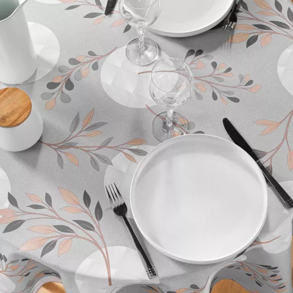 Eminza Nappe Ronde Anti Tache (180 Cm) Manola Grise