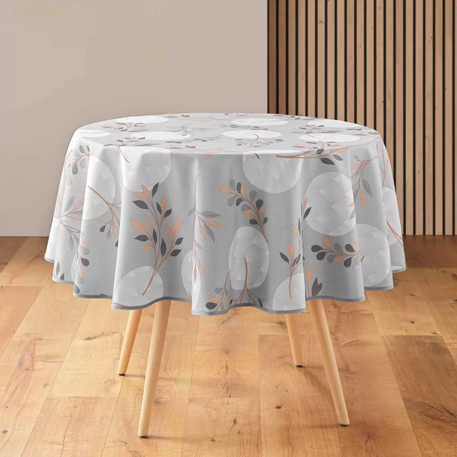 Eminza Nappe Ronde Anti Tache (180 Cm) Manola Grise