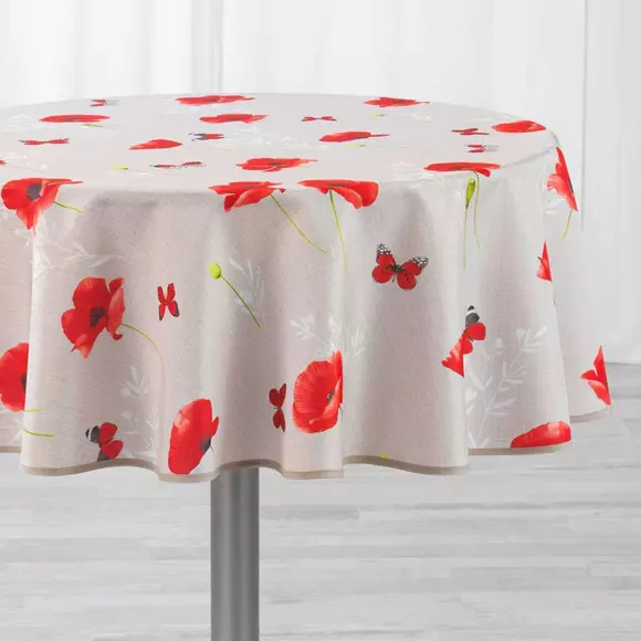 Eminza Nappe Ronde (D180 Cm) Sweet Poppy Rouge