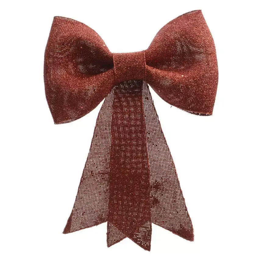 eminza Nœud pailleté (H14 cm) Royal Rouge