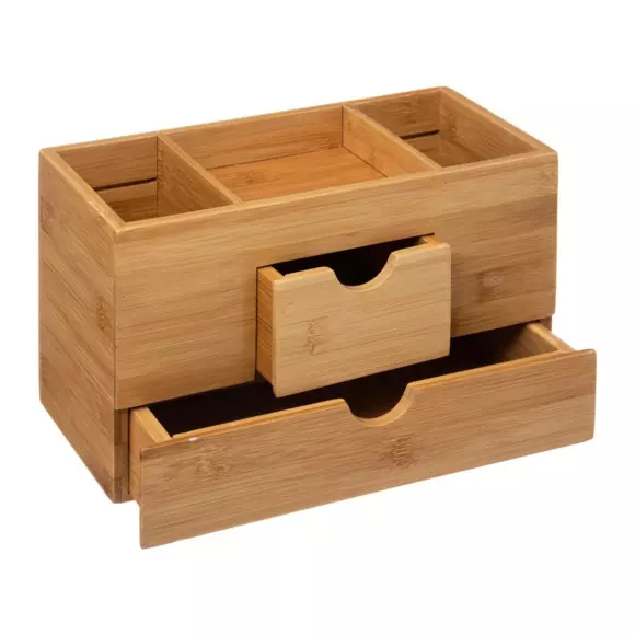 Eminza Organisateur De Maquillage Natureo Bambou