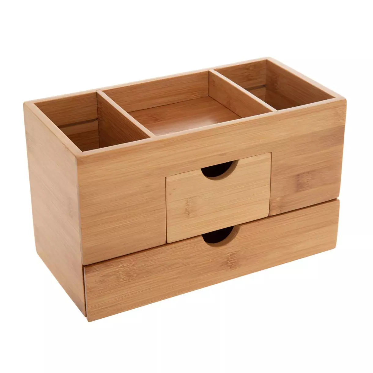 eminza Organisateur de maquillage Natureo Bambou