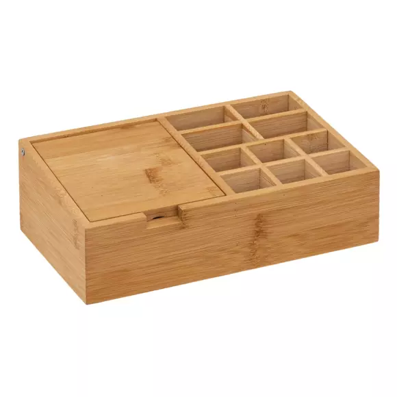 Eminza Organiseur Miroir 10 Compartiments Bambou