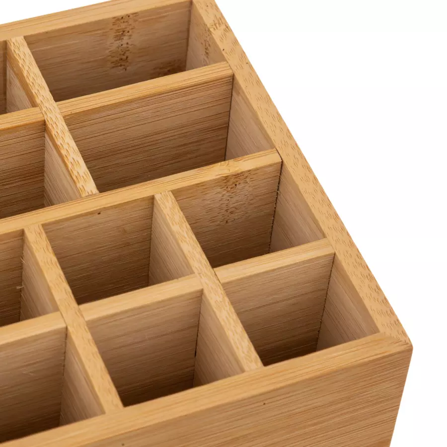 Eminza Organiseur Miroir 10 Compartiments Bambou
