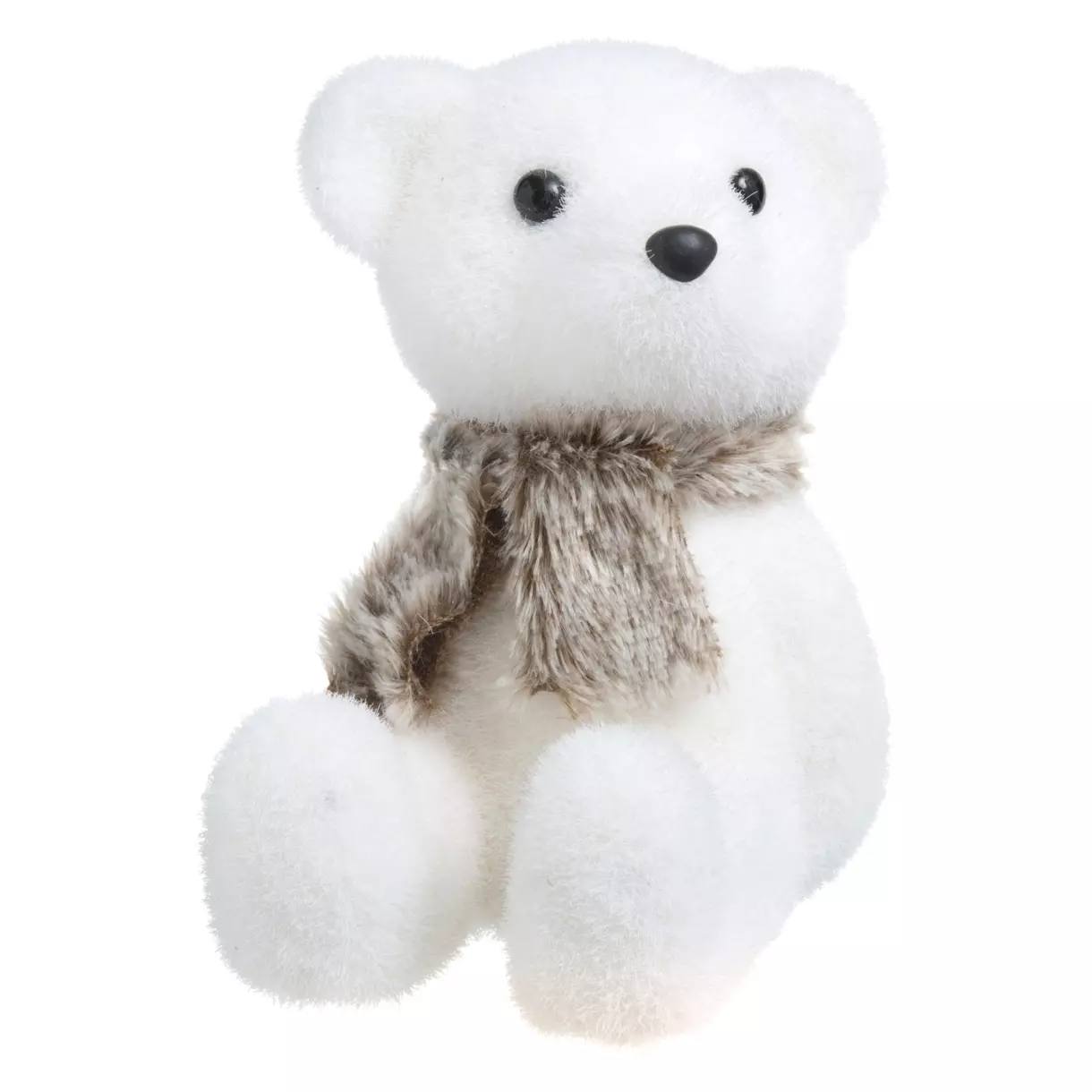 eminza Ours polaire (H19 cm) Kodiak et son écharpe