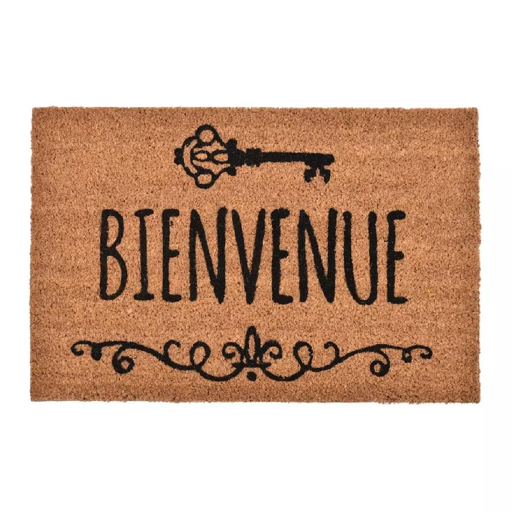 eminza Paillasson Coco ( 40 x 60 cm) Bienvenue Beige