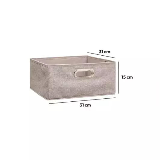 Eminza Panier De Rangement (31 X 15 Cm) Helena Beige