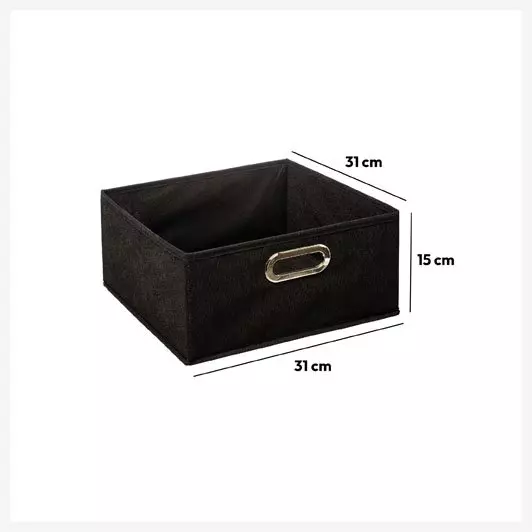 Eminza Panier De Rangement (31 X 15 Cm) Helena Noir