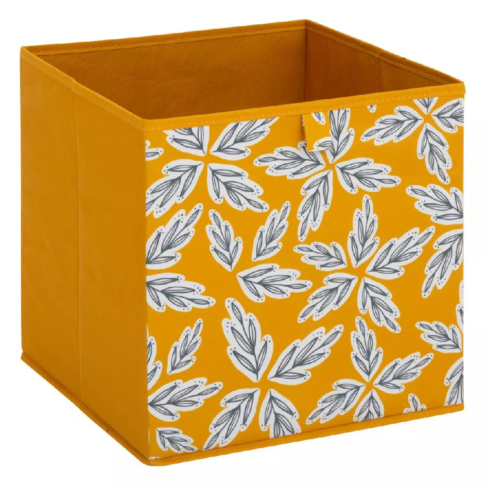 eminza Panier de rangement (31 x 31 cm) Folia Jaune