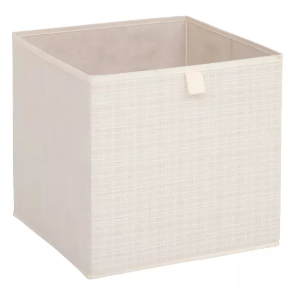 Eminza Panier De Rangement (31 X 31 Cm) Tweed Beige