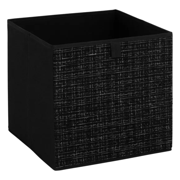 Eminza Panier De Rangement (31 X 31 Cm) Tweed Noir
