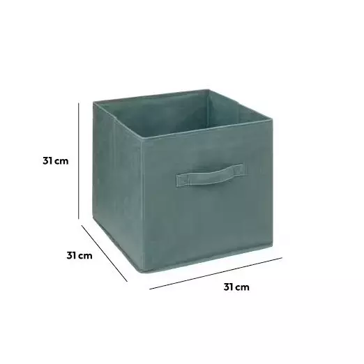Eminza Panier De Rangement (31 X 31 Cm) Velours Kaki
