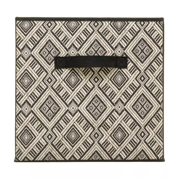Eminza Panier De Rangement Ethnique Noir Et Blanc