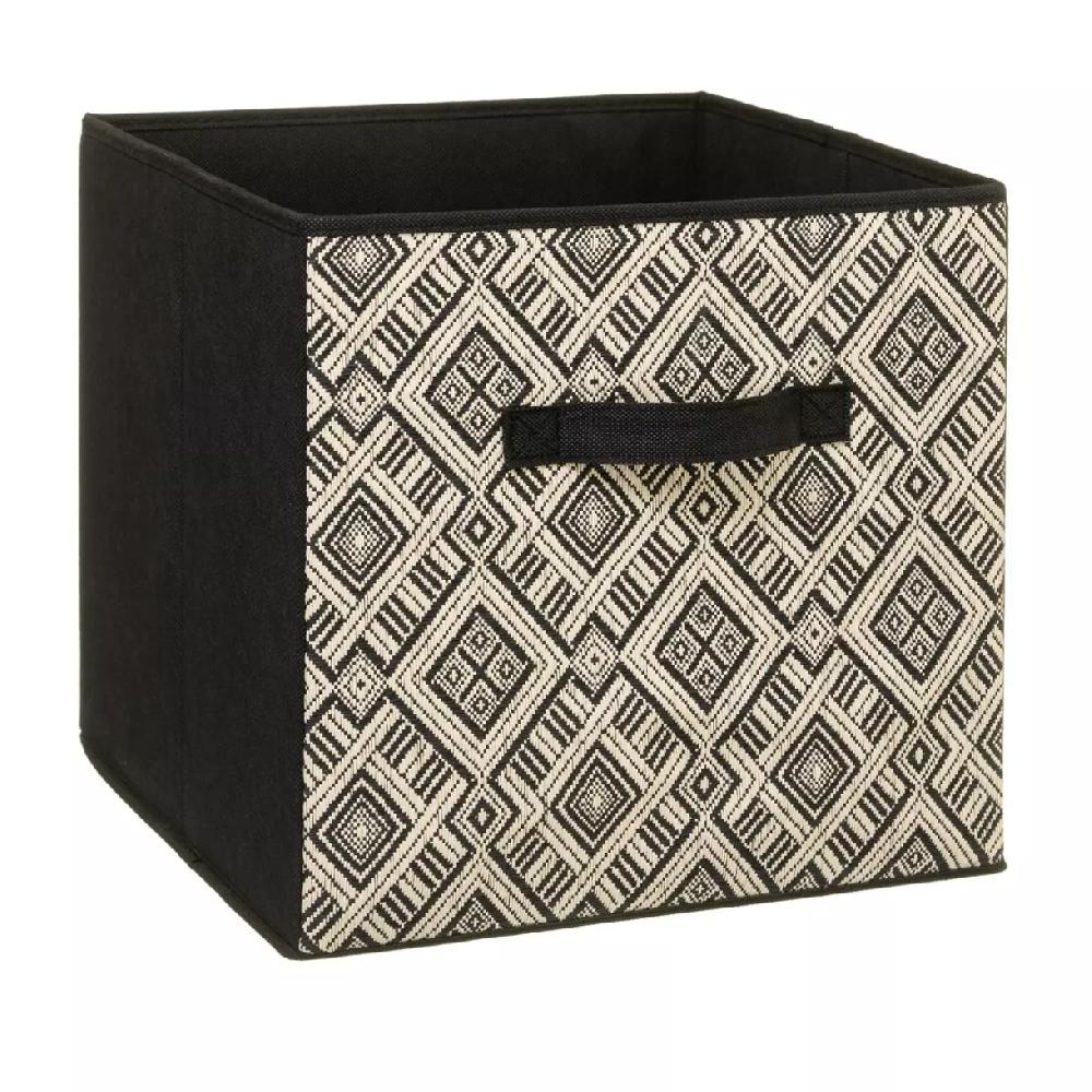 eminza Panier de rangement Ethnique Noir et blanc