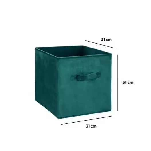 Eminza Panier De Rangement Velouria Bleu Canard