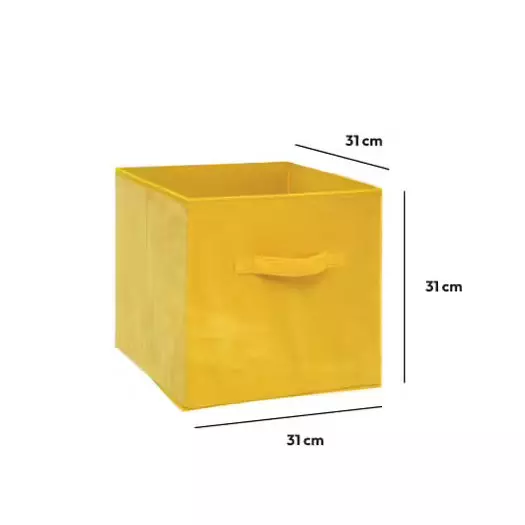 Eminza Panier De Rangement Velouria Jaune