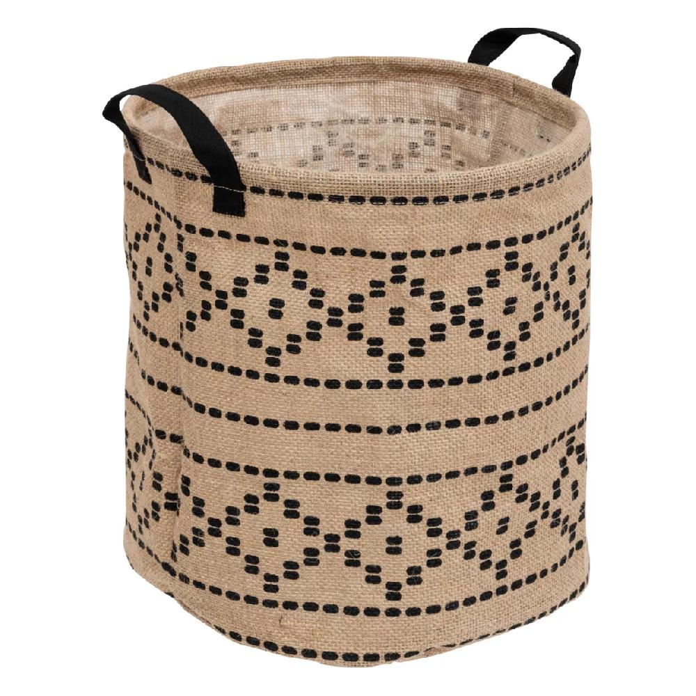 eminza Panier en jute (32 x 32 cm) Valy Beige