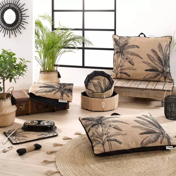 Eminza Panier Rond Bahia D38 Cm Noir