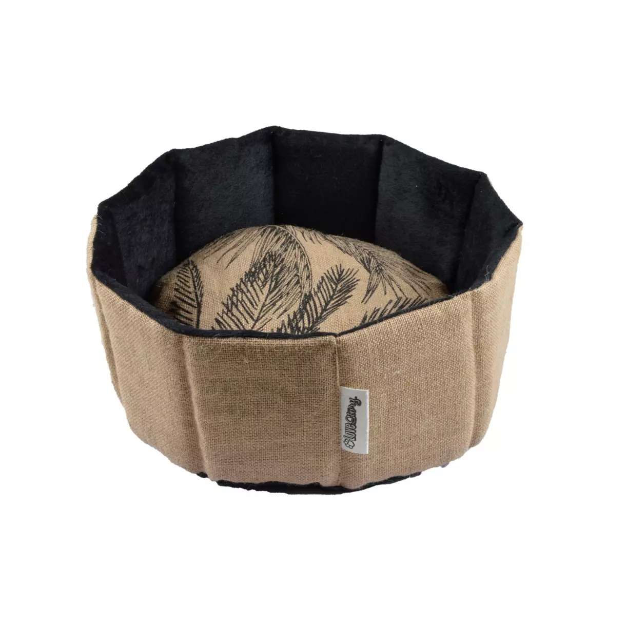 eminza Panier rond Bahia D38 cm Noir