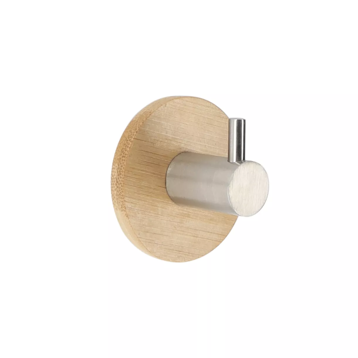 eminza Patère adhesive 3M bambou (D5 cm) Chrome