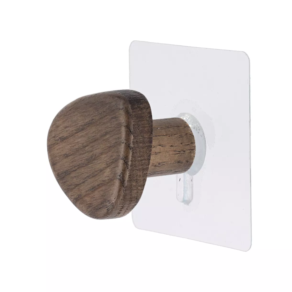 eminza Patère murale adhésive (D5 5 cm) Galet Marron
