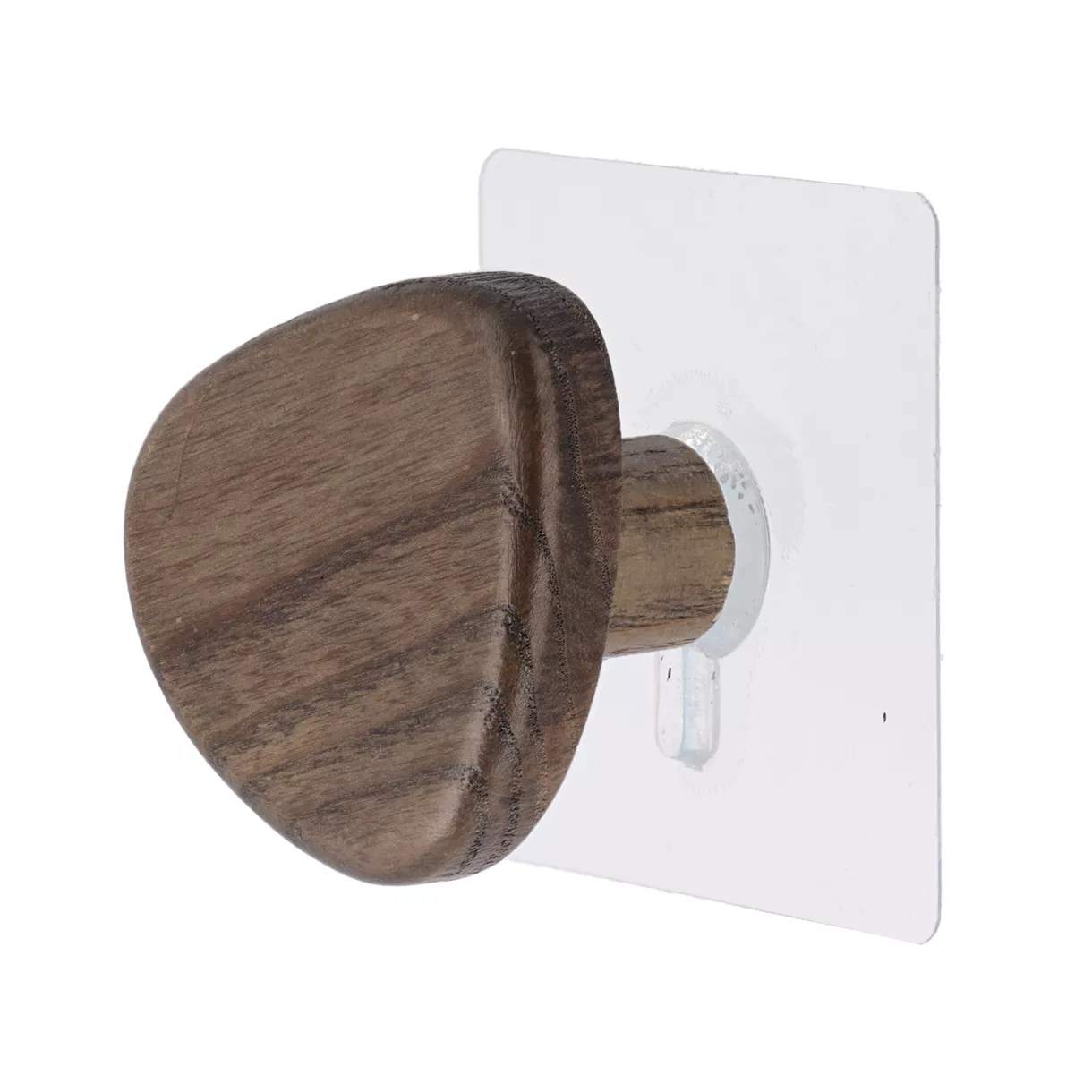 eminza Patère murale adhésive (D6 5 cm) Galet Marron