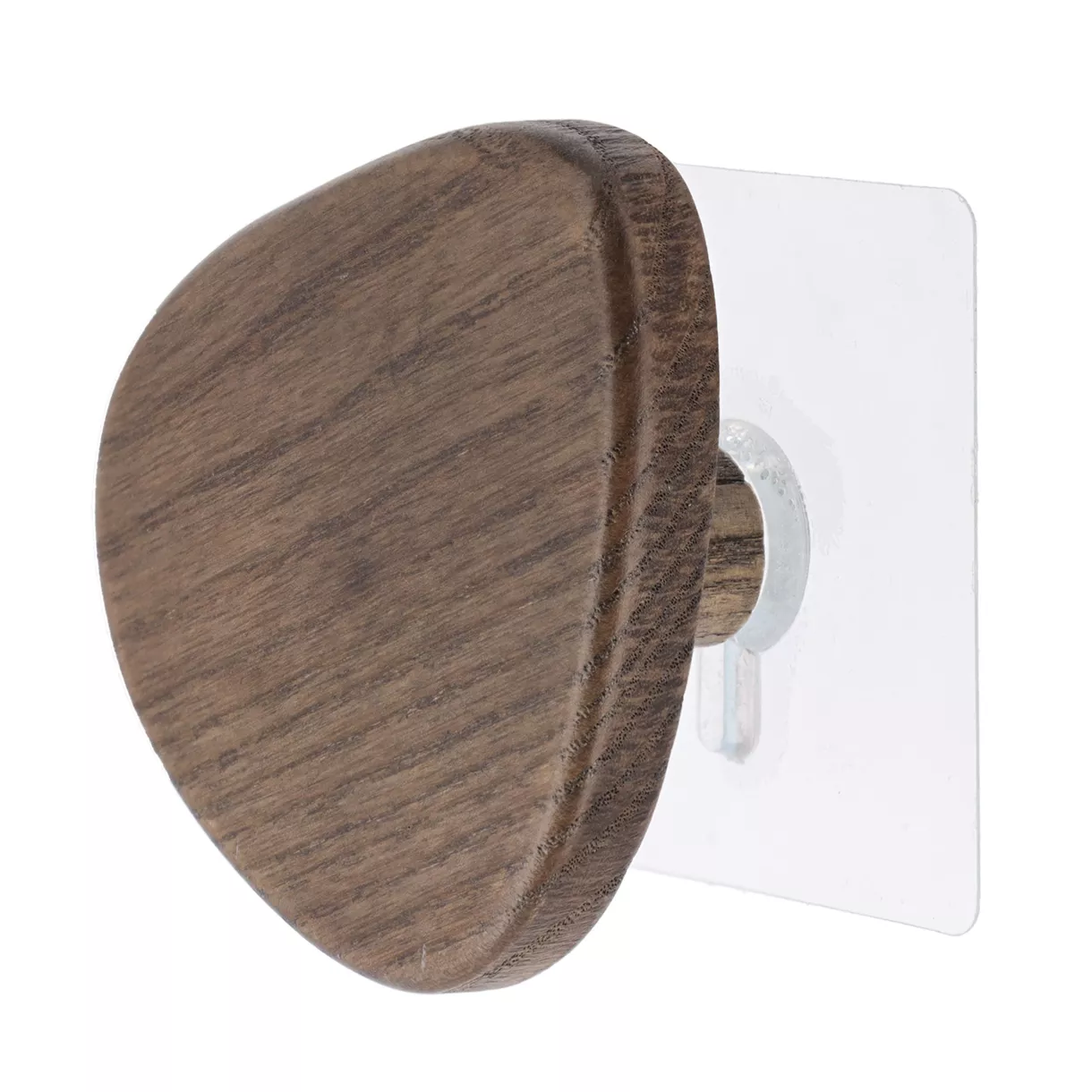 eminza Patère murale adhésive (D9 5 cm) Galet Marron