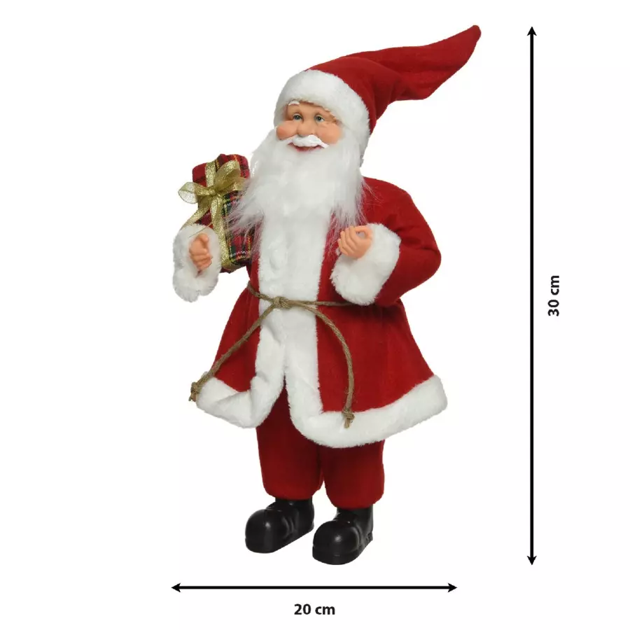 Eminza Père Noël Déco Traditionnel (H20 Cm) Stan