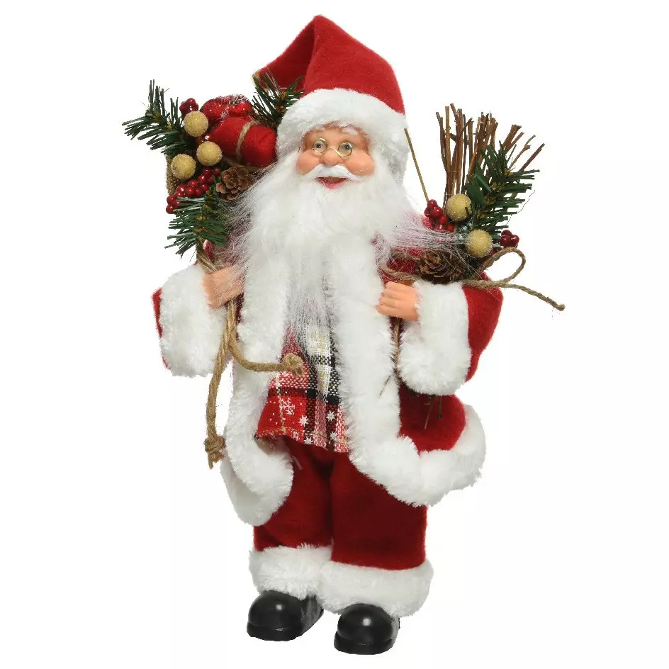 eminza Père Noël déco Traditionnel (H30 cm) Jan