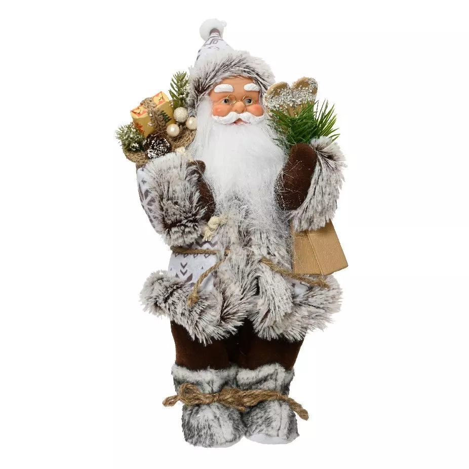 eminza Père Noël déco traditionnel (H30 cm) Luigi