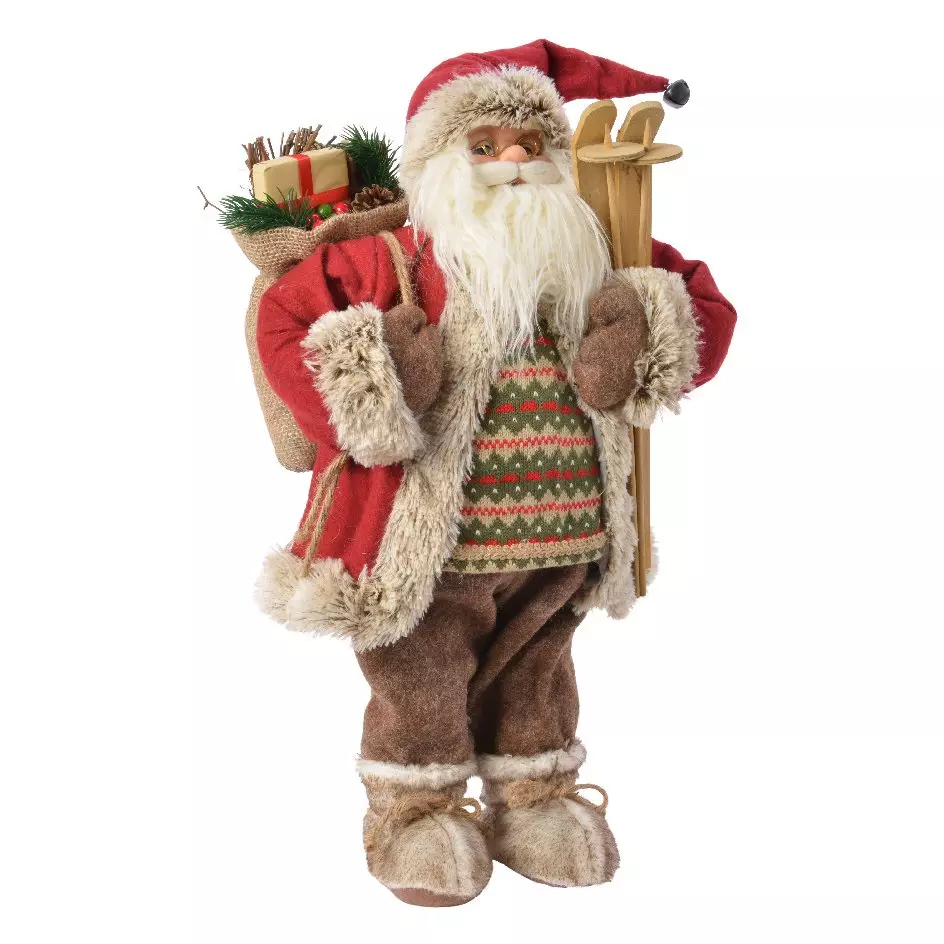 eminza Père Noël déco Traditionnel (H45 cm) Stig