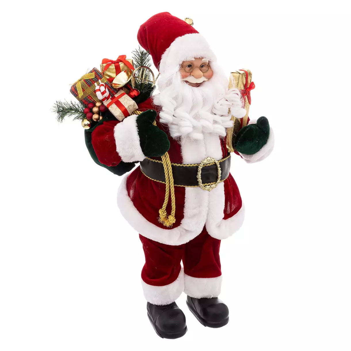 Eminza Père Noël Déco Traditionnel (H61 Cm) Velours