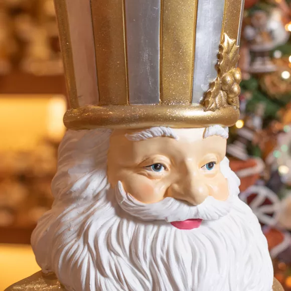 Eminza Père Noël Géant (H175 Cm) Gabriel Costumé Or