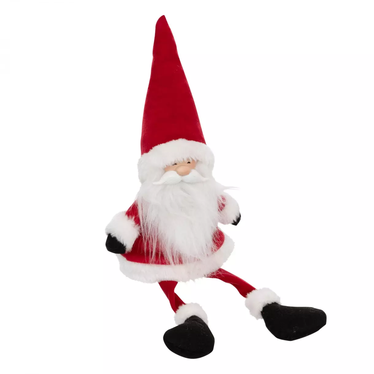eminza Père Noël rigolo assis (H46 cm) Harvin