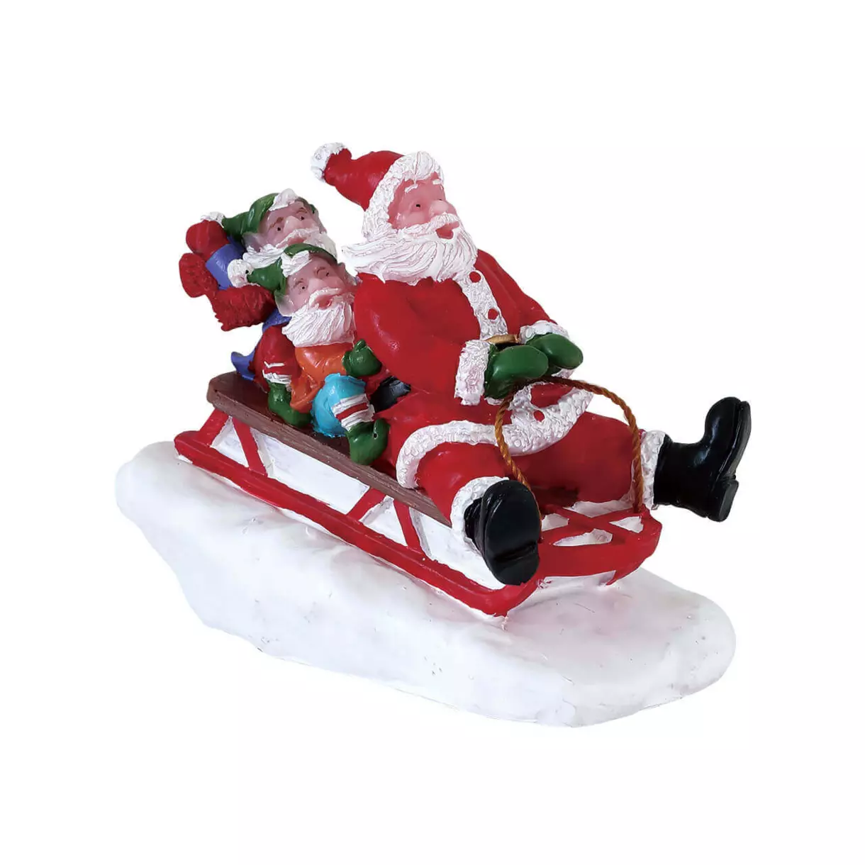 eminza Personnage Lemax Père Noël en luge