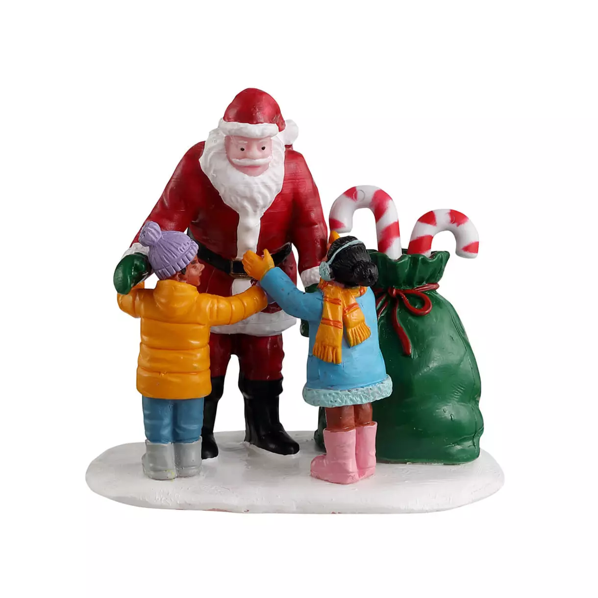eminza Personnages Lemax Câlin au Père Noël