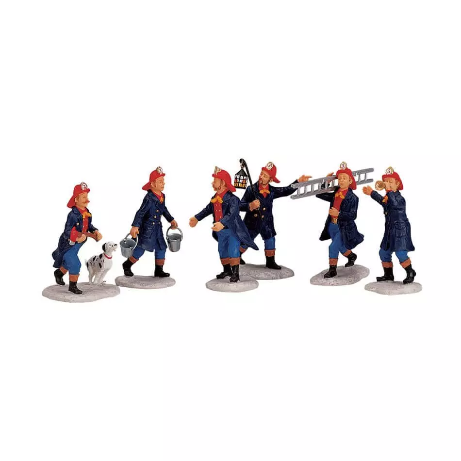 eminza Personnages Lemax Les pompiers