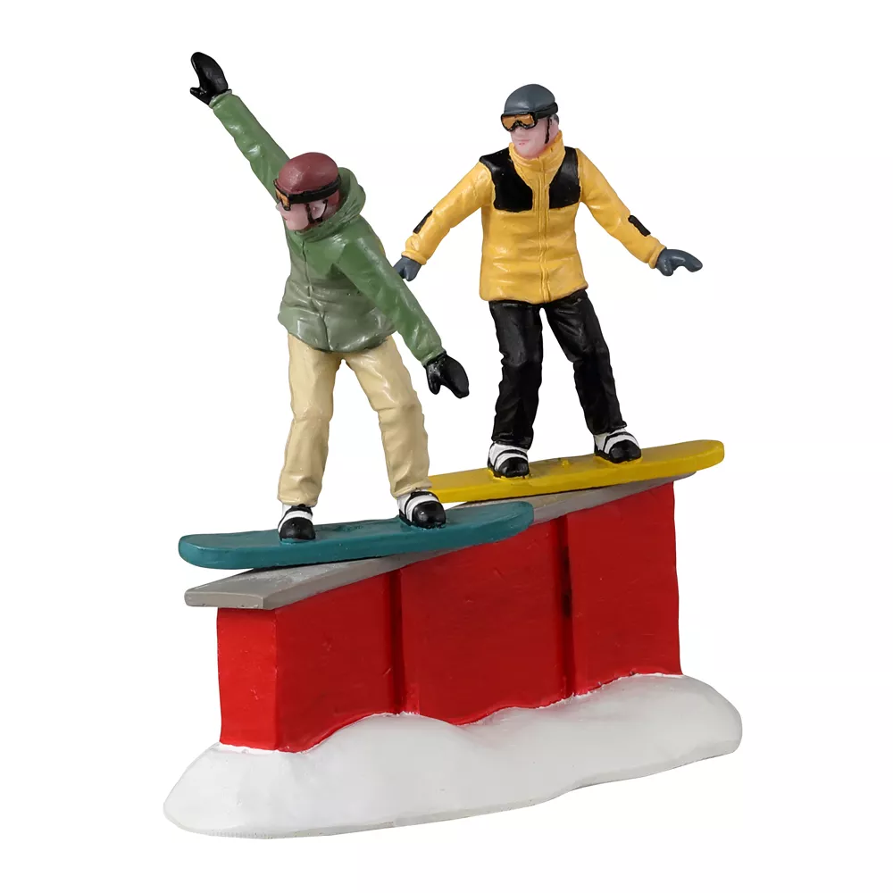 eminza Personnages Lemax Snowboarder au snowpark