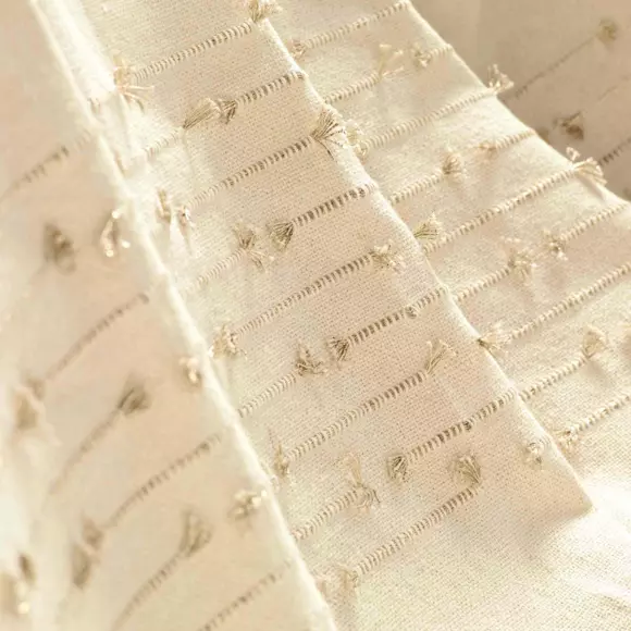 Eminza Plaid Coton (120 X 150 Cm) Golden Sunset Ecru