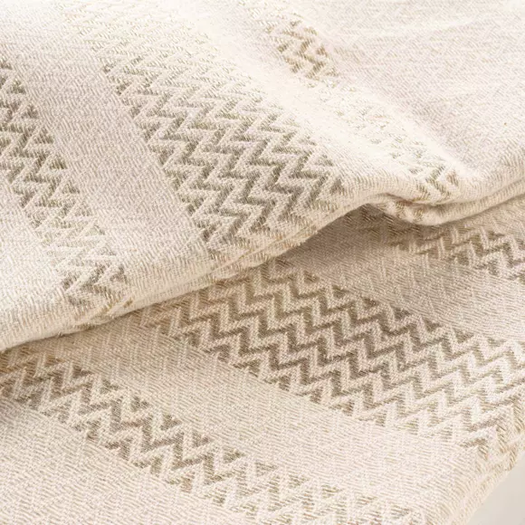 Eminza Plaid Coton (125 X 150 Cm) Doreline Ecru