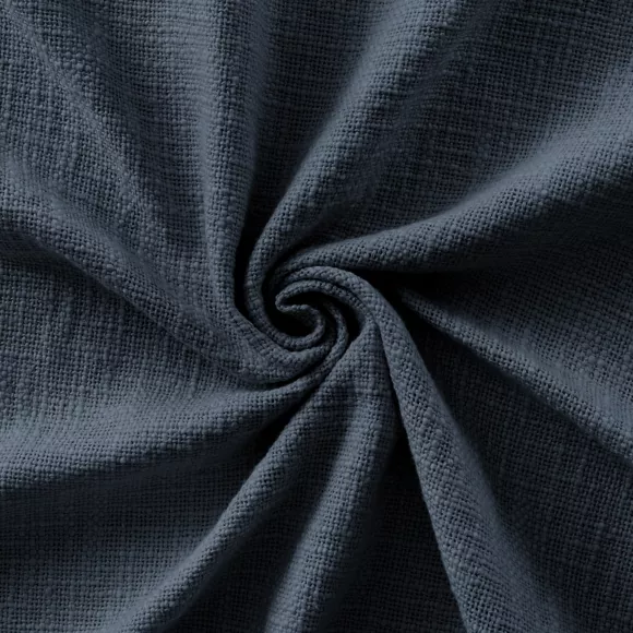 Eminza Plaid Coton (130 X 160 Cm) Sixtine Bleu Nuit