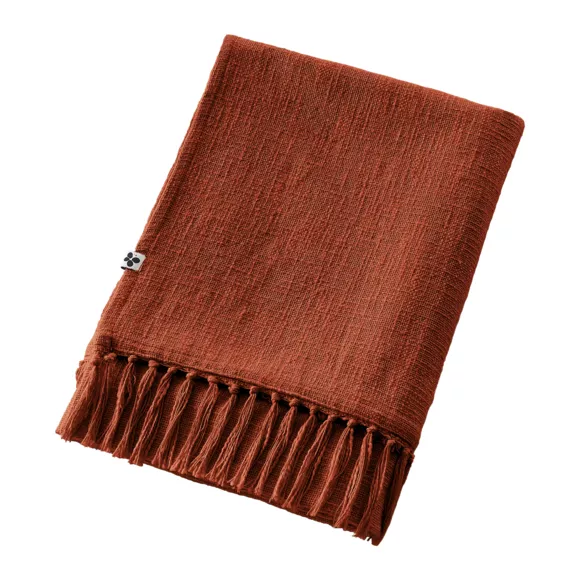 Eminza Plaid Coton (130 X 160 Cm) Sixtine Terracotta